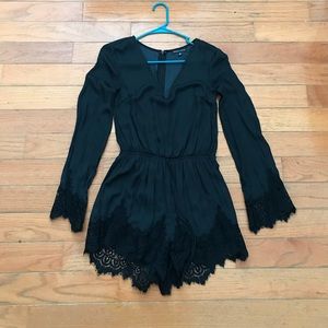 Black Kendall and Kylie silk romper